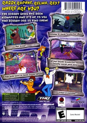 Scooby Doo Night of 100 Frights (USA) box cover back